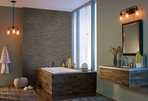 Stacked Stone Panel Brown Wave 3D Honed