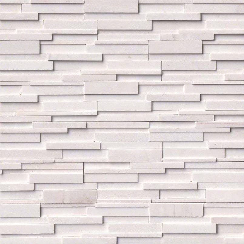 Stacked Stone Panel Arctic White 3D Honed