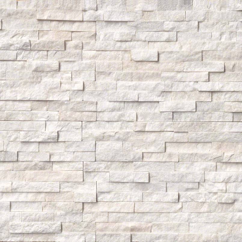 Stacked Stone Panel Arctic White