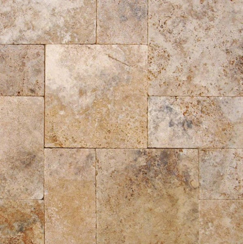 Bergamo Travertine Paver Versailles Pattern Tumbled