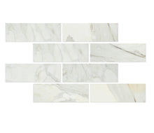 Load image into Gallery viewer, Calacatta Gold Marble 4x12 Subway Tile