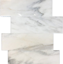 Load image into Gallery viewer, Calacatta Gold Marble 4x12 Subway Tile