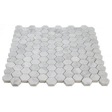 Load image into Gallery viewer, Carrara White Marble 2&quot; Inch Hexagon