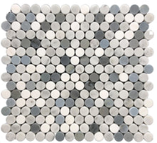 Load image into Gallery viewer, Carrara White Marble Penny Round mosaic tile