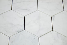 Load image into Gallery viewer, Carrara White Marble 5&quot; Inch Hexagon