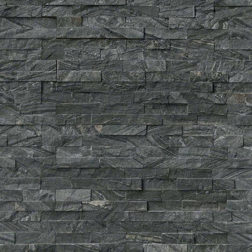 Stacked Stone Panel Glacial Black