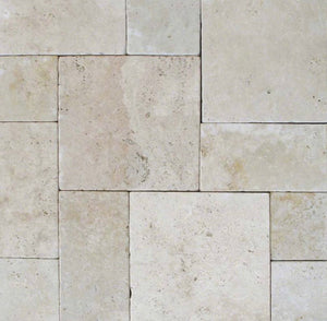 Tuscany Beige Travertine Paver Versailles Pattern Tumbled