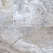 Load image into Gallery viewer, Silver Travertine Paver Versailles Pattern Tumbled