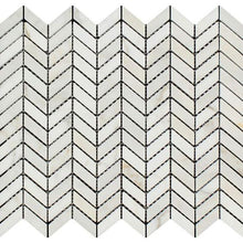 Load image into Gallery viewer, Calacatta Gold Marble Mini Chevron mosaic
