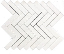 Load image into Gallery viewer, Thassos White 1&quot;x4&quot; Herringbone